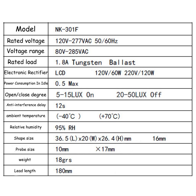 KOOBOOK 2Pcs AC 120-277V Photoelectric Switch Dusk to Dawn Button