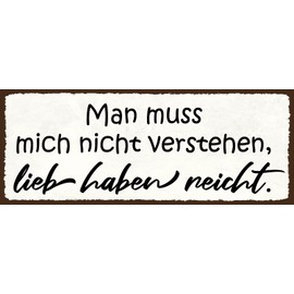 AGDeko® Wooden Sign 27 x 10 cm "man muss mich nicht verstehen
