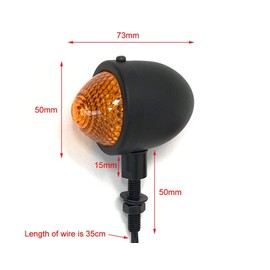 Alchemy Parts Signals Turn Indicator Motorcycle Retro Classic Custom Bikes Trikes - Black Metal