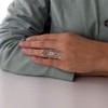 81stgeneration Women's .925 Sterling Silver Flower of Life Armour Half