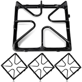 Hiorucet WB31K10034 Gas Stove Burner Grates Replacement for GE XL44 Stove Top, General Electric Gas Range and Hotpoint Gas Range Burner Grates, Square Burner Surface Top Grates for GE Stove Parts.