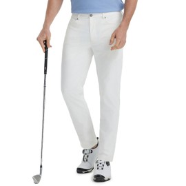M MAELREG Golf Pants Men with 5 Pockets 4-Way Stretch Casual Dress Trousers for Men Polyester Mens Work Pants White
