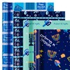Hanukkah Wrapping Paper (4 Rolls, 93 sq. ft. ttl) Menorahs,