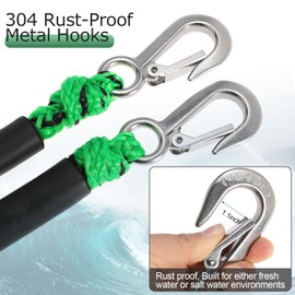 Heavy Duty Boat Tow Harness for Tubing Self Centering Boat Tow Rope with Stainless Steel Quick Connector for Boat Water Sport Water Ski Jet Ski Wakeboarding (Rope-D-BU)