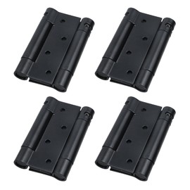 LC LICTOP 4in Double Action Spring Hinges Self Closing Swinging Door Hinge for Garden Saloon Cafe Pub Thickened Stainless Steel Heavy Duty Tension Adjustable with Hardware 4Pcs