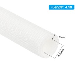 PATIKIL 1.5M Pipe Insulation Tubing 20mm Inner Diameter 34mm Thermal Insulated Foam Tube Handle Grip Support for Water Pipe Air Conditioner Plumbing White