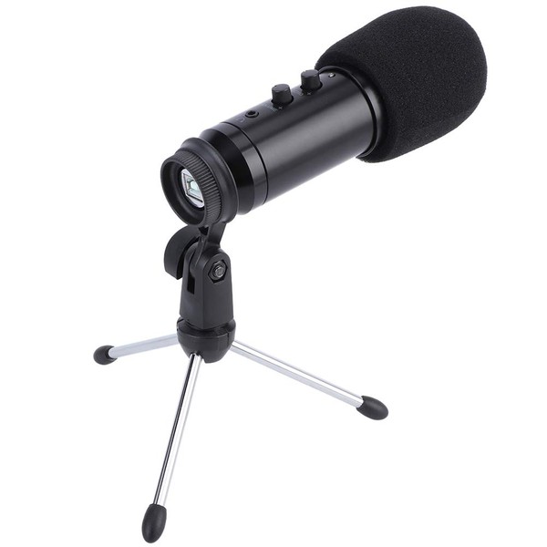 LiebeWH USB Microphone, USB Condenser, Metal Live Microphone for Computer,