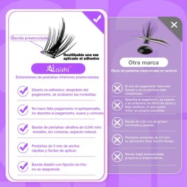 Juego De 140 Pestañas Postizas Autoadhesivas Con Rizo En Forma De D Aspecto Natural Incluye Pinzas Ideales Para Principiantes Morado. 0 Mm 0.04 Mm vio