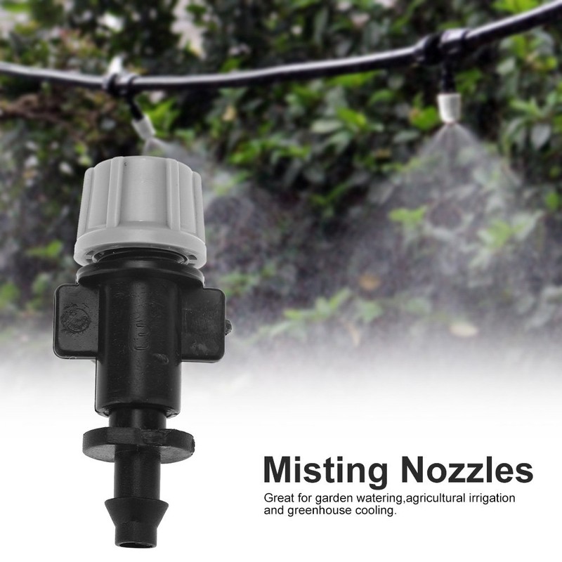 50Pcs Misting Nozzles Kit Patio Garden Sprinkler Head Set Plastic