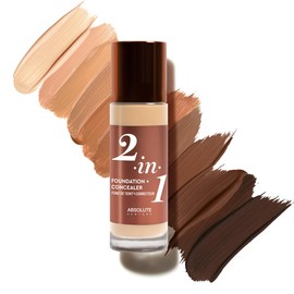 Absolute New York 2-in1 Foundation + Concealer (Cool Almond, 1.41 fl oz pack of 1)