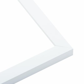 4x4 Frame White Wood With Black Mat | 8x8 Frame Matted to 4x4 | Display Your Poster Under UV Acrylic Shatter Guard Front, with Foam Board Backing, Wall Hanging Hardware - Gallery Frame Square