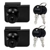 LC LICTOP Zinc Alloy No Drill Glass Door Lock Double