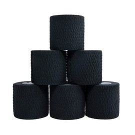 Oly Grip Weightlifting Tape, Stretch Sports Tape for Wrist and Hand Use, 6 Rolls, Black