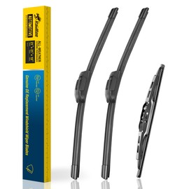 Raidbee® 3 Wipers 21"/21"/10" Replacement For Jeep Patriot 2017-2007 (Set of 3), 21 Inch+21 Inch Windshield Wiper Blades with 10 Inch Rear Wiper Blade-Original Factory Quality