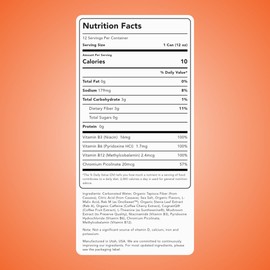 Clean Simple Eats Energy + Focus Drink, Energy Drink With 100 Mg Organic Caffeine, L Theanine, B Vitamins & Prebiotic Fiber, Naturally Sweetened, Zero Sugar, Orange Swirl Flavor, 12 Oz Cans, 12 Pack