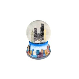 Chicago Color Musical Snow Globe - 100mm