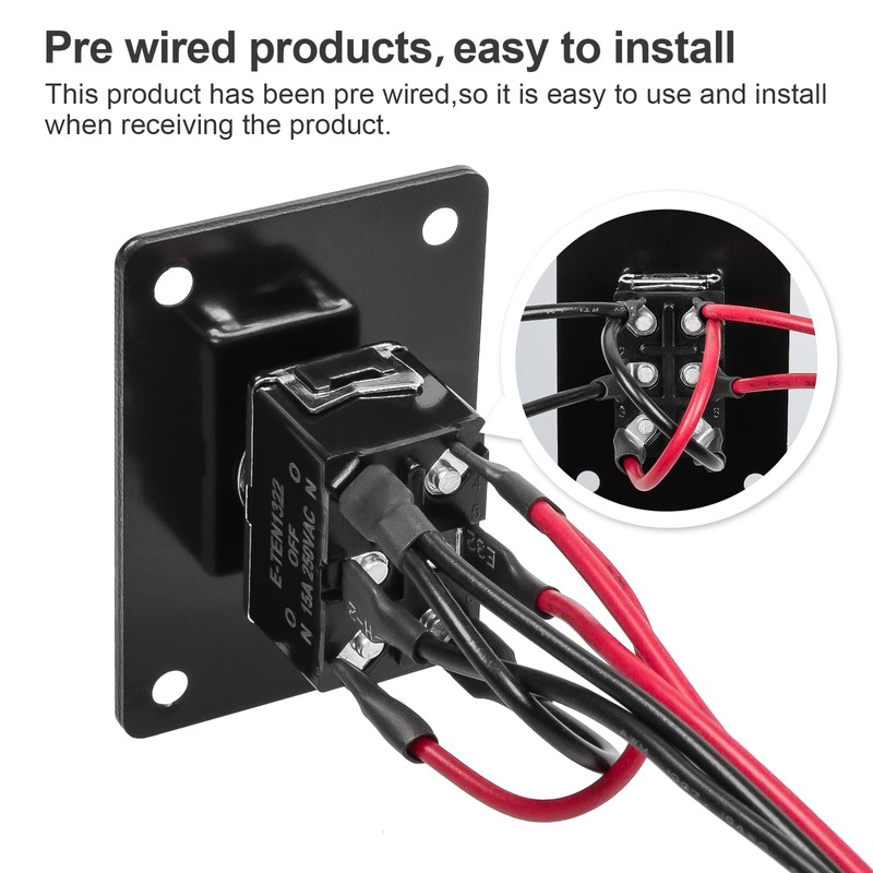 GUETNEU Button Switch Rocker Switch Toggle Switch Six Pin Three