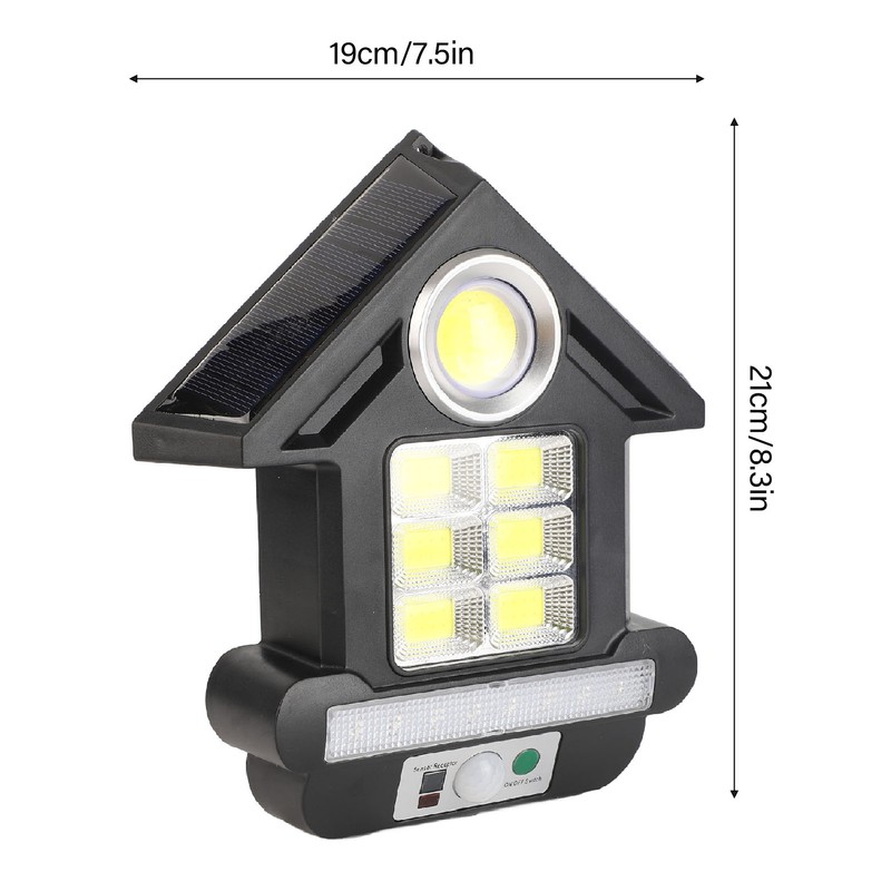 Solar Street Light House Shape ABS LED Motion Sensing Solar