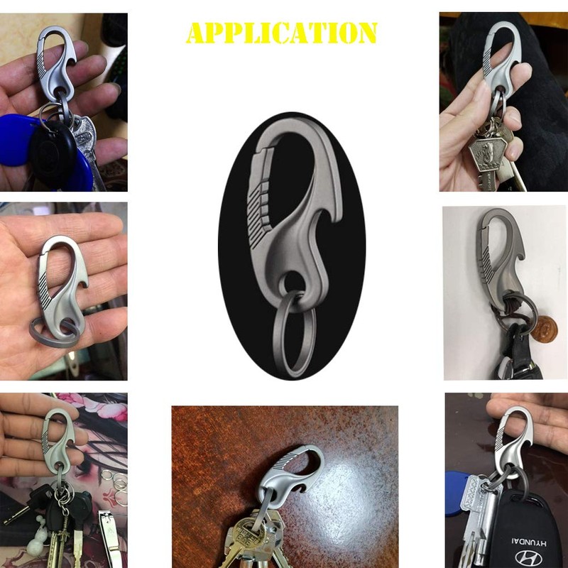 TISUR Key Chain, Titanium Alloy, Key Ring, For Cars, Motorcycles,