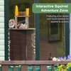 Enhon Wood Squirrel Feeder for Outside, Window Squirrel Feeder with