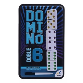 Novelty Juego De Mesa Novelty Domino Doble 6 Con 28 Fichas Jumbo