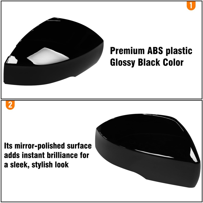 Moonlinks Compatible with Range Rover/Sport/LR4/Discovery Mirror Cover Replacement 2013-2020, Glossy