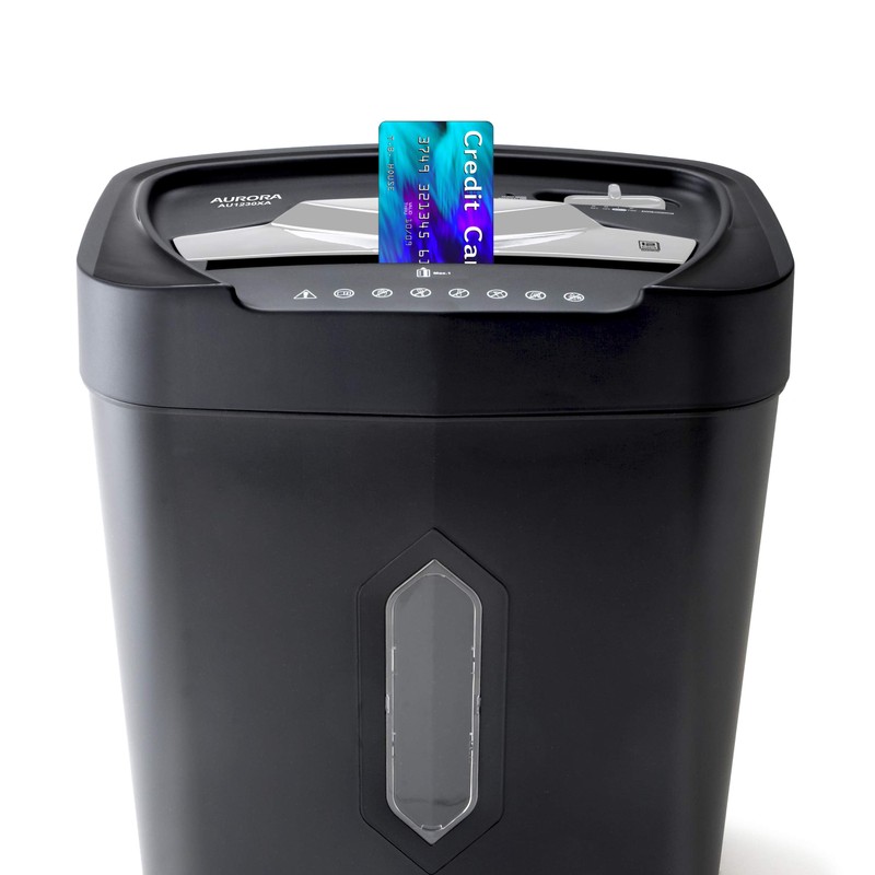 Aurora AU1230XA Anti-Jam 12-Sheet Crosscut Paper and Credit Card Shredder