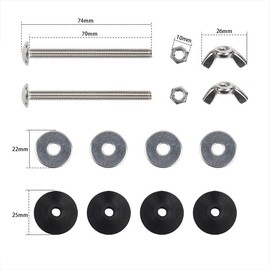Zodazoqa 2pcs Toilet Split Water Tank Screw Fixing Accessories Sitting Water Tank Fixing Connection Screw Toilet Water Tank Installation Accessories