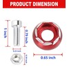SINGWAYS Motorcycle License Plate Bolts/Screws, RED License Plate Screws Kit