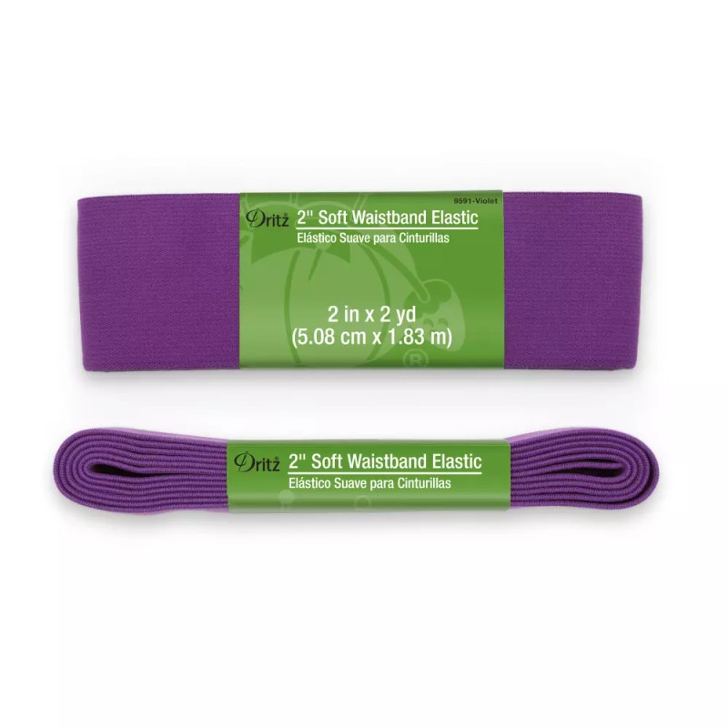 Dritz, 2" x 2yds Soft Waistband Elastic - Blue