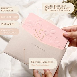 Vow Books His and Hers,Elegant Gold Foil Set of 2 Wedding Notebook with 28 Pages, 5.5" x 3.5" Wedding Vows Journal Wedding Day Officiant Book, Wedding Gift for Bride and Groom