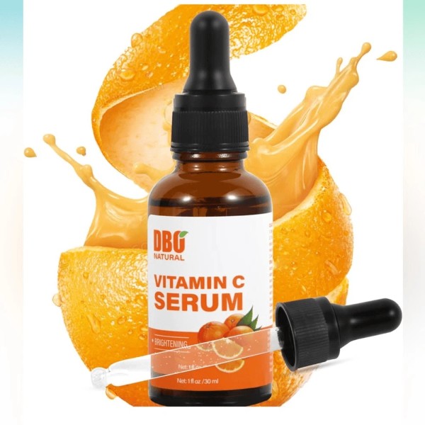 DBO Natural Vitamin C Face Serum With Hyaluronic Acid, Hydrating,