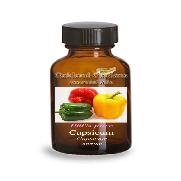 Capsicum Essential Oil - 100% Pure Therapeutic Grade Essential Oil - Hot Pepper Essential Oil By Oakland Gardens (Capsicum - 0.5 fl oz Bottle)