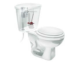 Fluidmaster 513A-016-P4 Adjustable Water Saving 3-Inch Toilet Flapper, Red