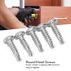 200PCS Round Head Drill Screws 304 Stainless Steel Self Drilling
