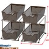 Simple Houseware Cabinet 2 Tier Perforated Basket Drawer, Bronze -