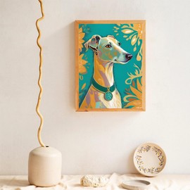 MOER SKY Italian Greyhound Diamond Painting Kits for Adults, Funny Animals 5D DIY Diamond Art Kits Full Drill Diamond for Gift Wall Decor Gem Arts 12x16 inch