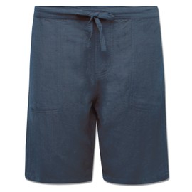 Soul Flower Men's Hemp Yoga Shorts, Casual Unisex Lounge Bottoms with Pockets for Men and Women (MD, Navy Midnight)