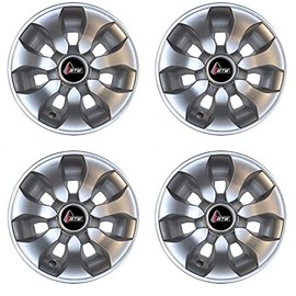 GTW Set of 4 Golf Cart 8" Drifter Silver Wheel Covers Hub Caps Universal Fit