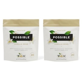 Possible- Proteína en Polvo Vainilla Frijol 20g de Mezcla Vegana de Proteínas a Base de Plantas Sin OGM, No Lácteos, GlutenF                          