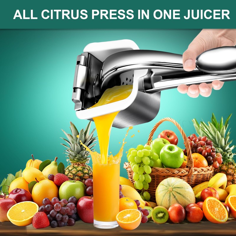 Manual Citrus Juicer Press - Heavy Duty Stainless Steel Lemon/Orange