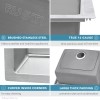 Ruvati 25"x22" Drop-in Topmount 16 Gauge Single Bowl Kitchen Sink-