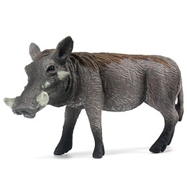 Funshowcase African Jungle Animals Female Warthog Sow Toy Figure Realistic Plastic Figurine Height 2"