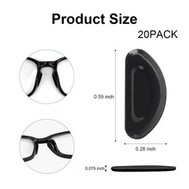 Eyeglass Nose Pads, Nose Pads for Glasses, 10 Pairs Black Adhesive Glasses Nose Pads, 2mm Thickness Anti-Slip Nose Pad, Soft Silicone Glasses Nose Grips for Glasses Eyeglasses and Sunglasses
