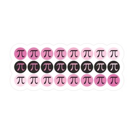 CafePress Pink Mod Pi Small Die Cut Sticker, 3"x4" Matte Finish