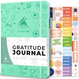 Clever Fox Gratitude Journal – Happiness, Positivity & Affirmation Daily Journal – Inspirational Daily Notebook – 3 Months, A5 (Mint)