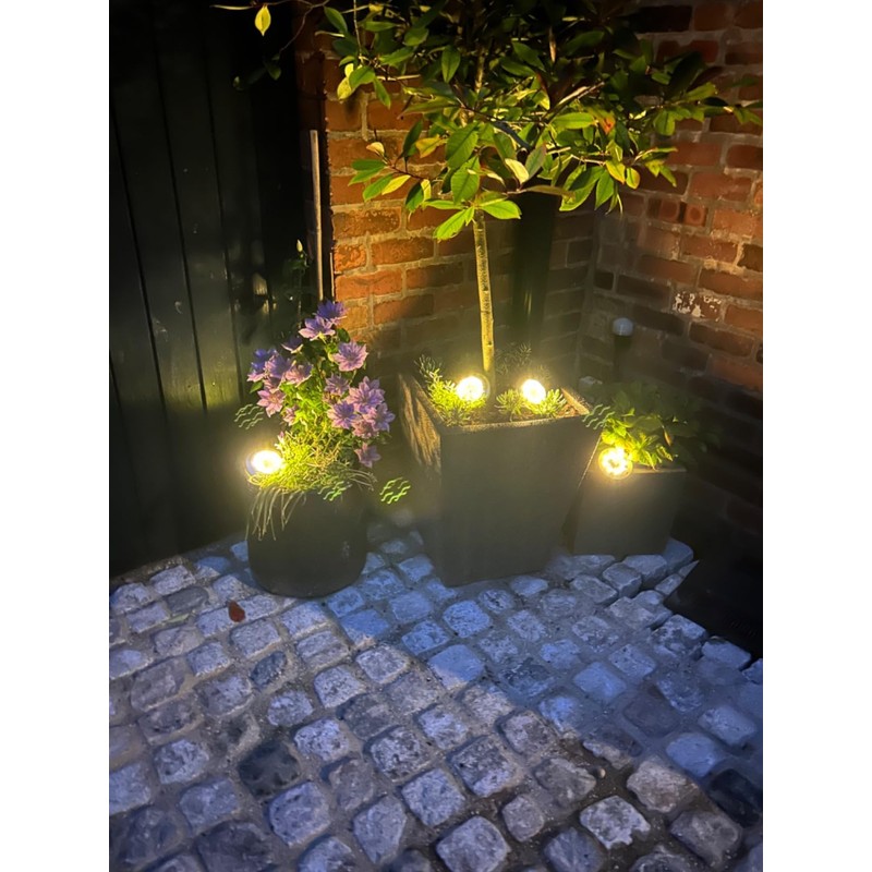 Puncools Solar Lights Outdoor Garden,2 Pack Waterproof Solar Ground Lights
