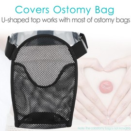 Breathable Ostomy Bag Covers Leak Free Colostomy Ileostomy Bag Cover for Women Men Stoma Protector Ostomy Support Garment Supplies, Larger More Soft Comfortable Pack of 1