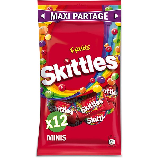 SKITTLES - Fruit flavour sweets - 12 mini bags of 26 g - 312 g