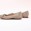 Women's Pointed Toe Square Buckle Flats Elegant Slip-On Ballet Flats